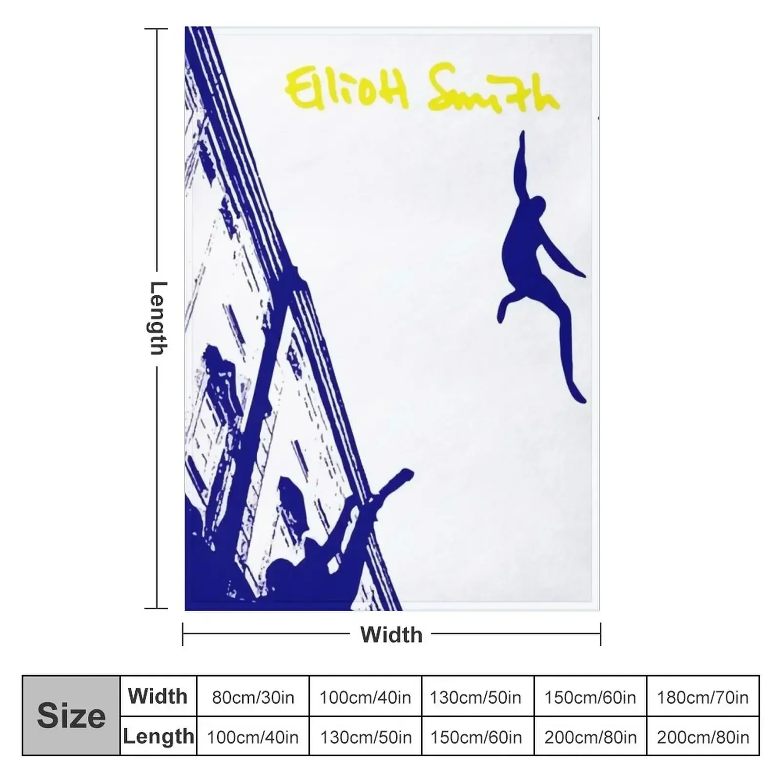 Elliott Smith Album Cover Throw Blanket couch cozy soft plush fuzzy picnic outdoor blanket