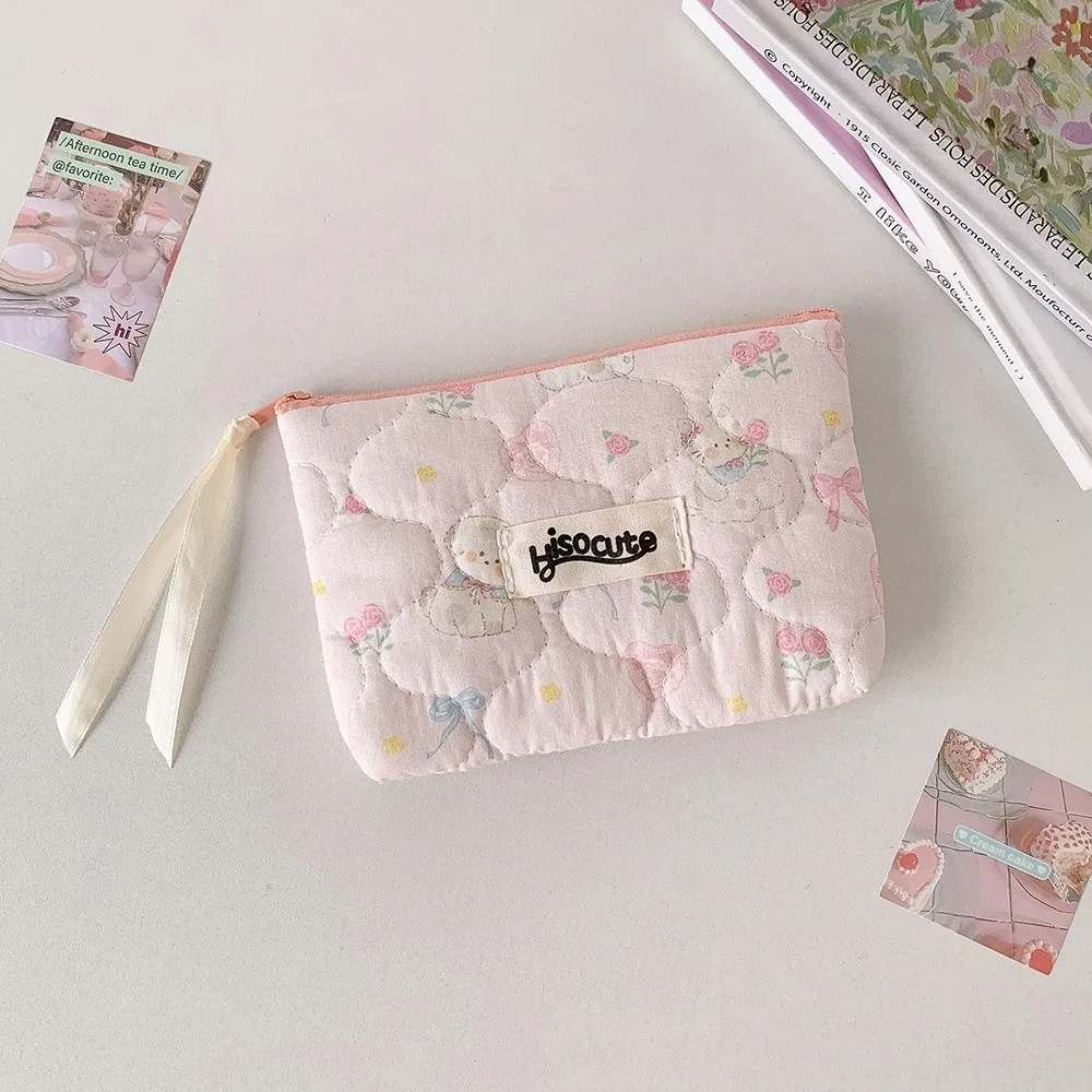 Bowknot القوس حقيبة أدوات مكتبية تخزين سطح المكتب الحلو الدانتيل الكورية نمط مقلمة الوردي/الأرجواني Ins نمط القوس قلم رصاص الحقيبة المدرسة