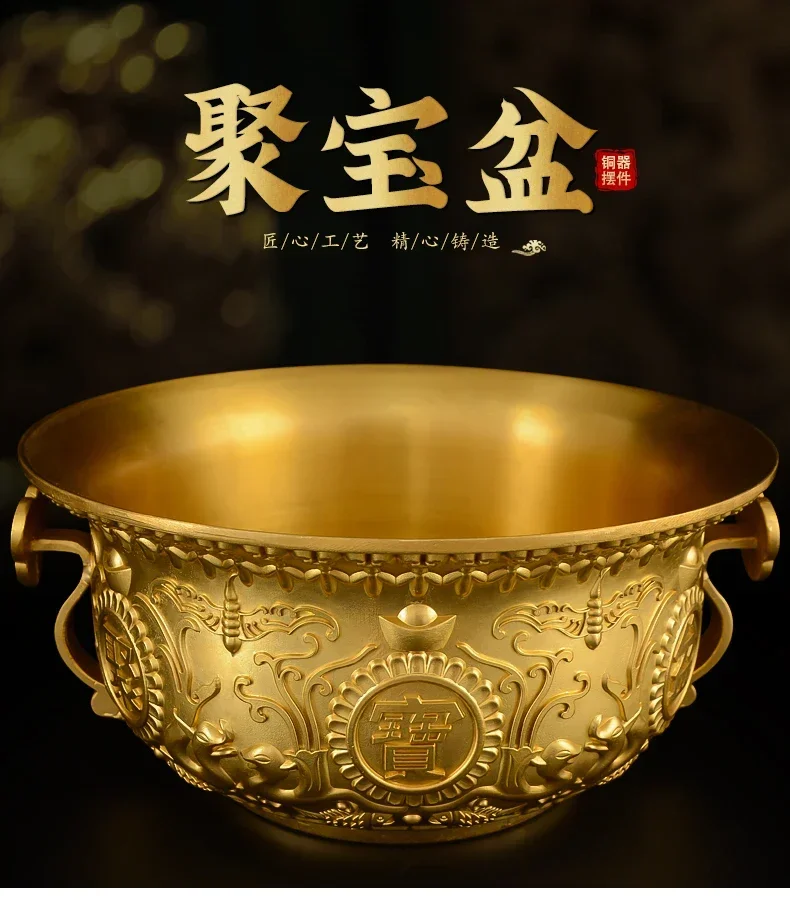 SHUN Cornucopia زخرفة غرفة المعيشة beckons 2024 جرة أرز نحاسية