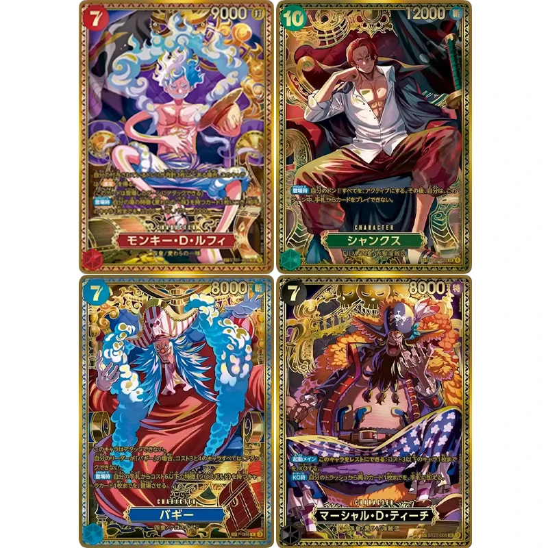 New One Piece Card OP17 The World’s Strongest Warriors Manga Gold SP Leader Card Hobby Collectible Replica Cards Holographic view 2
