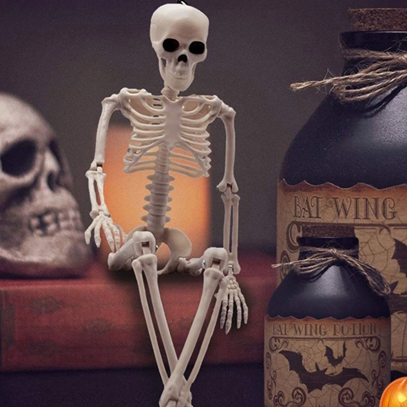 Szkielet całego ludzkiego ciała ruchomymi stawami Stylowa dekoracja na imprezę Halloween