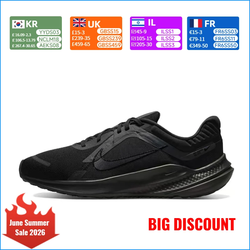 

Nike Quest 5 Comfortable Breathable Cushioning Lightweight Durable Slip-Resistant Outdoor Casual Running Shoes DD0204-003