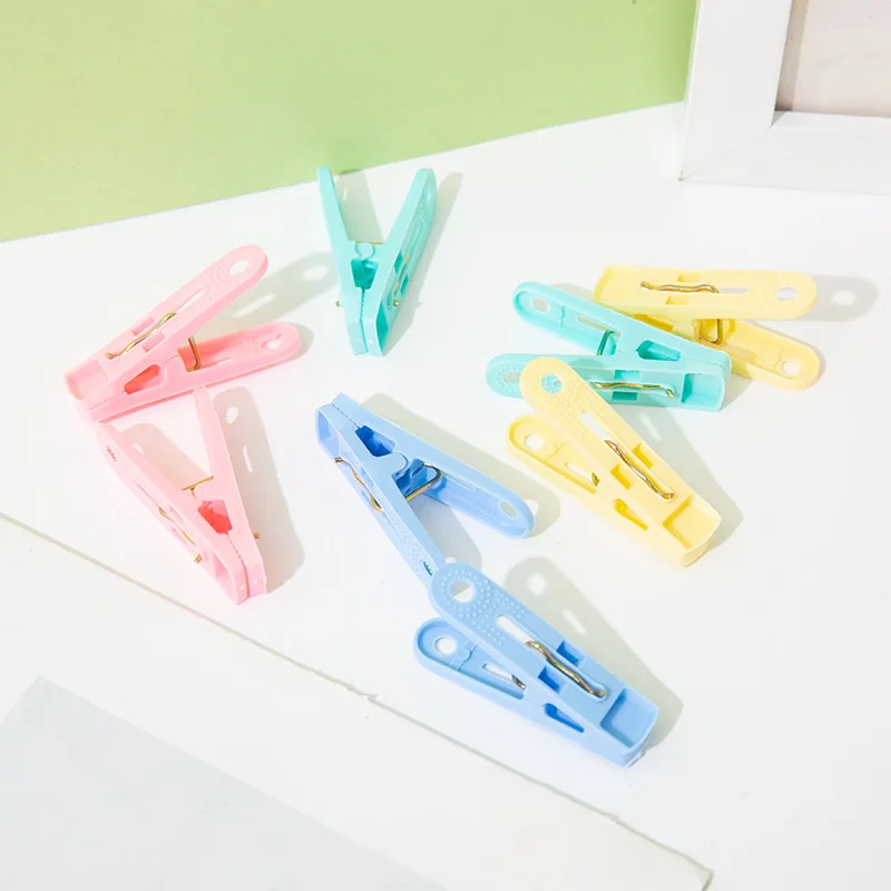 20Pcs High Quality Laundry Clothespins Multi Purpose Plastic Clip Anti Shedding Drying Clip Clothes Pants Socks Fixed Clip