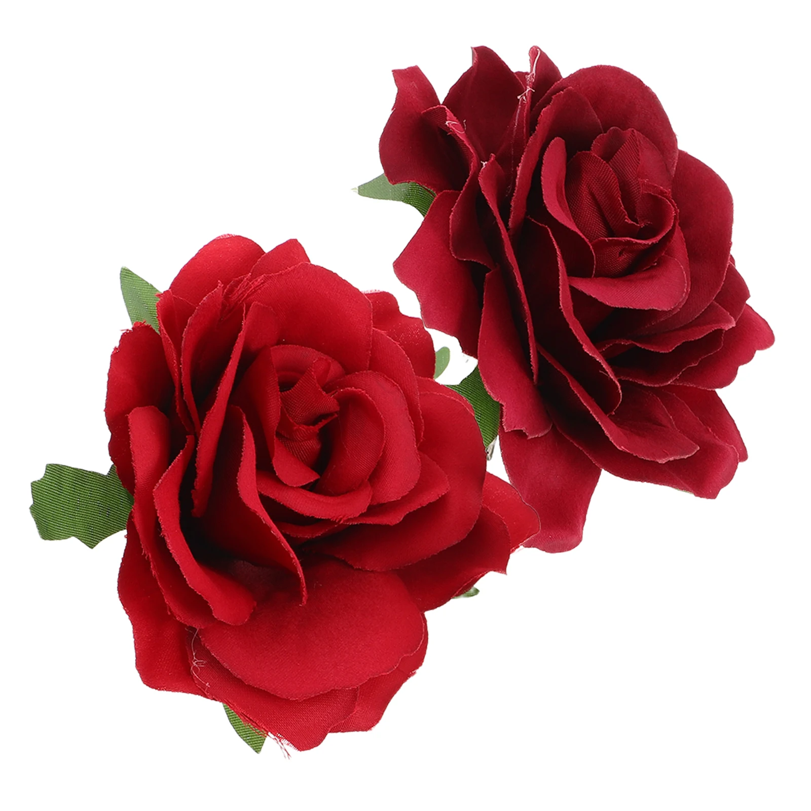 

2Pcs Elegant Red Rose Flower Hairpins Clips Bridal Party Wedding Hair Accessories for Women Flower Hair Accessories