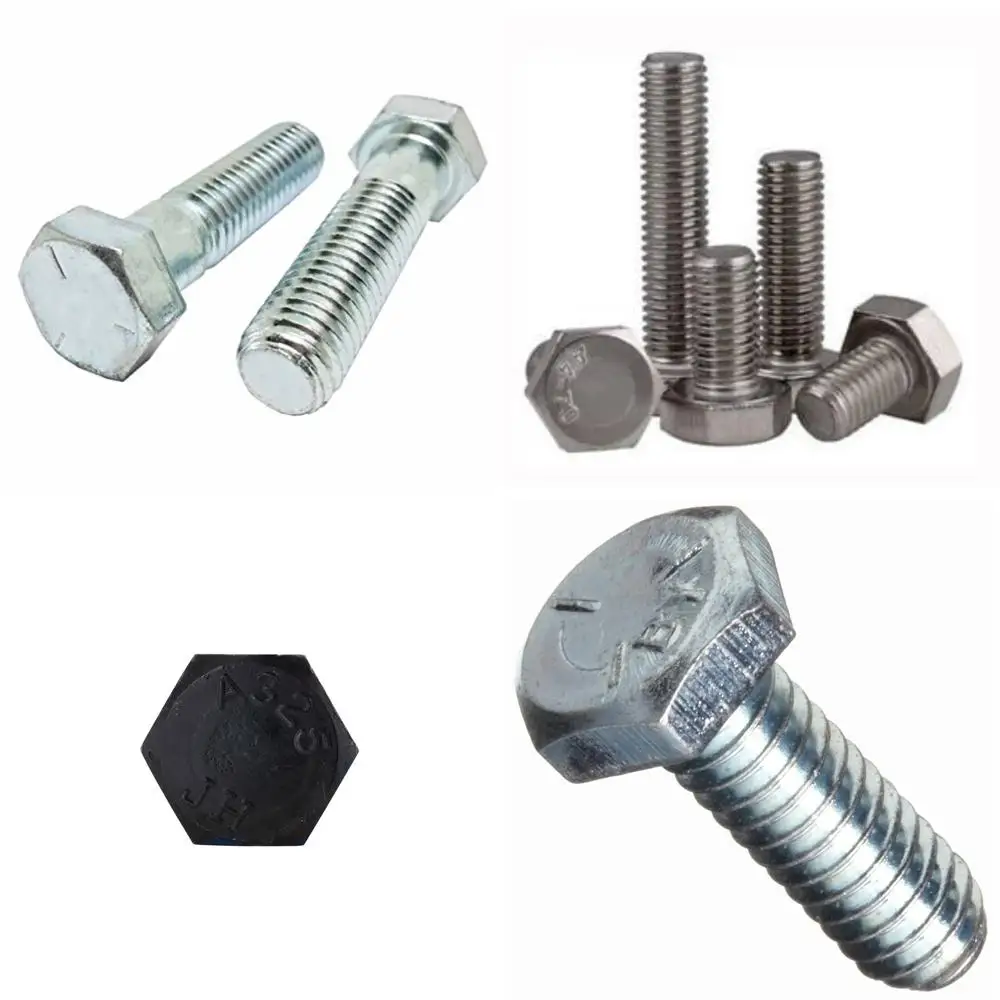 

Оцинкованные винты с шестигранной головкой класса 5, 3/8-16 x 9, 10 шт. с грубой резьбой, длина резьбы 1,25 с частичной резьбой