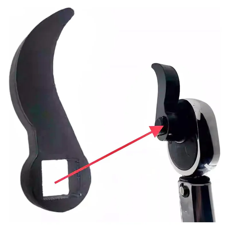 

ABKJ-Pry Bar Wrench Adaptor 1/2In Pry Bar Adapter Tool Ox Horn Shaped Compact Pry Bar Drive Shaft For Tight Spaces