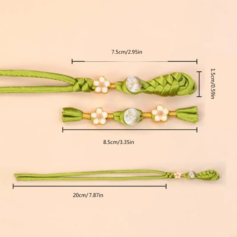 M6CD Fringed Bead Button Ethnic Costume Sewing on Fasteners Cheongsam Accessories