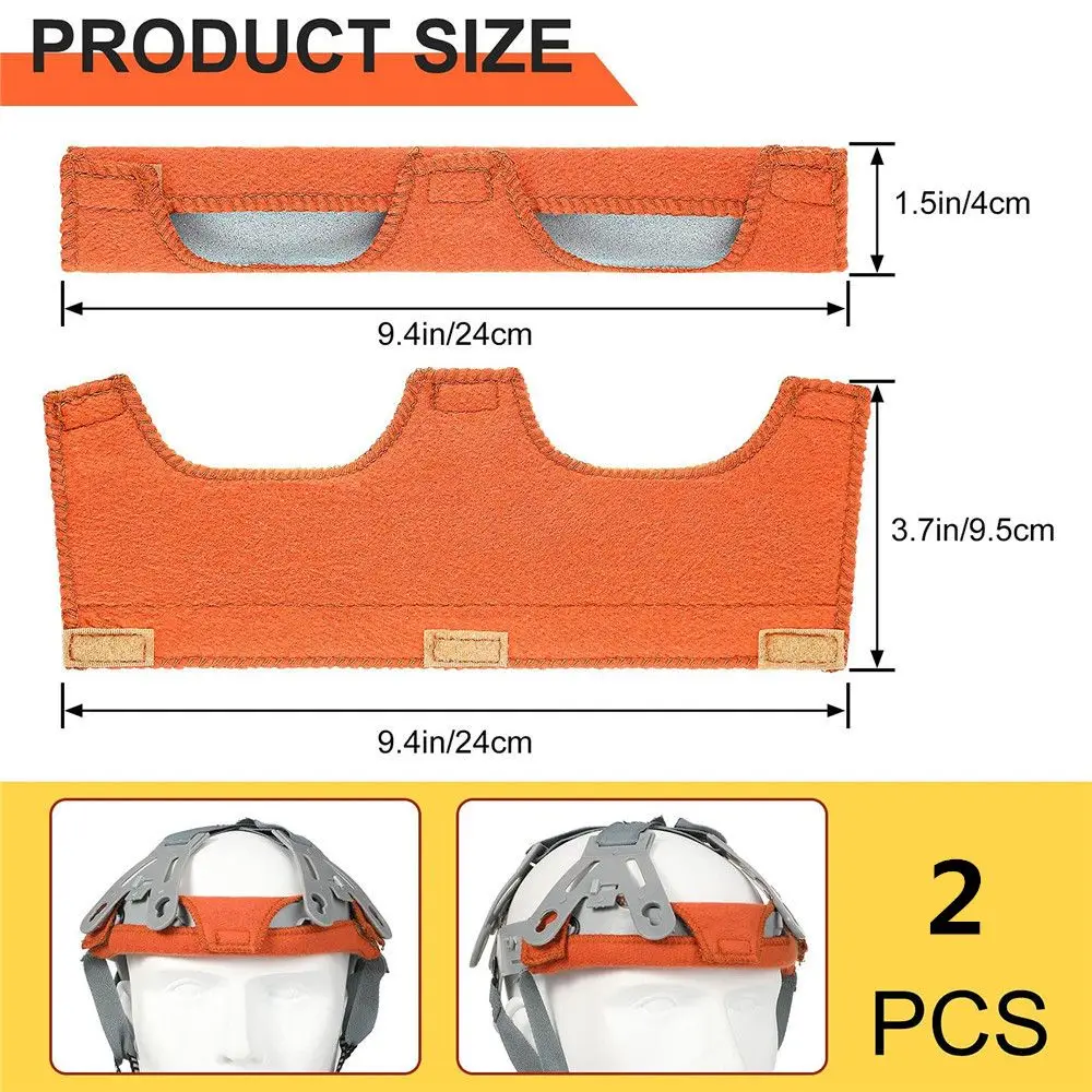 2Pcs Hard Hat Helmet Liners Hat Antiperspirant Belt Comfortable Sponge Sweatband Replacement Portable Safety Helmet Accessories