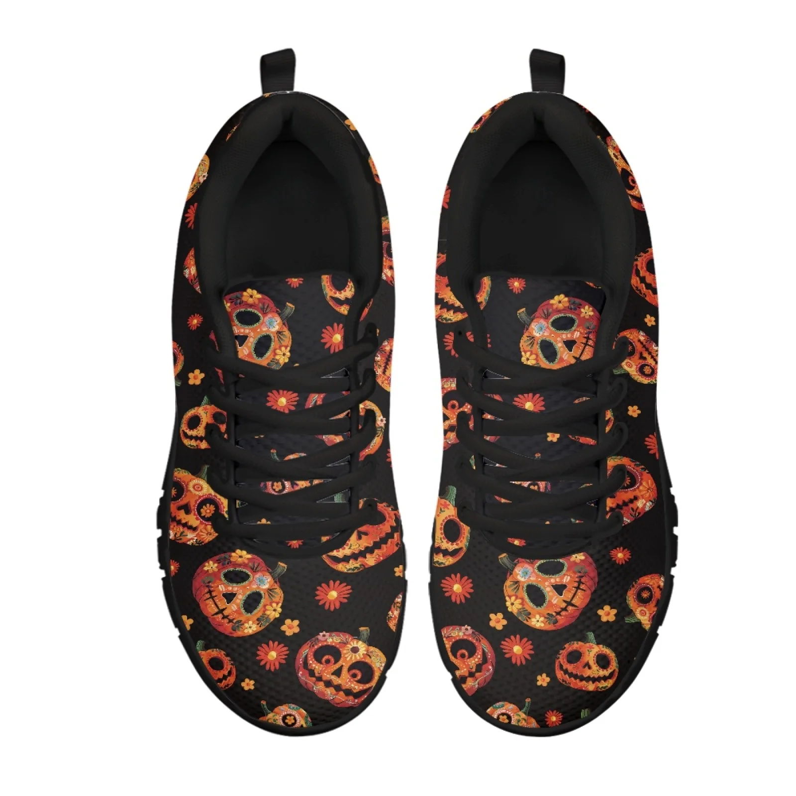 Coloranimal Skull Flower Men Medical Assistant Shoes for Women Low Top Women Running Walking Shoes for Outdoor - view 2