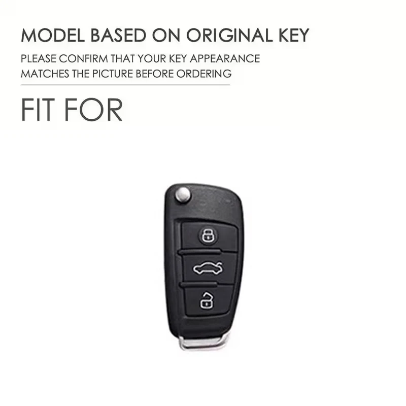 Schutzhülle für Autoschlüssel im Legierungsstil für Audi A1 A3 8P 8L A4 A5 B6 B7 A6 A7 C5 C6 4F Q3 Q5 Q7 Q8 TT S3 S4 S6 RS – Detail 1