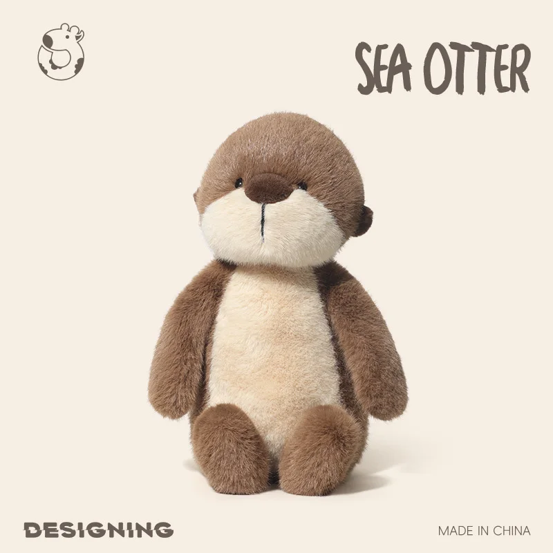 Wholesale 36cm Kawaii Cartoon Sea Otter Plush High Quality Brown Plush Toy Super Soft Home Decor For Boys Girls Christmas Gifts