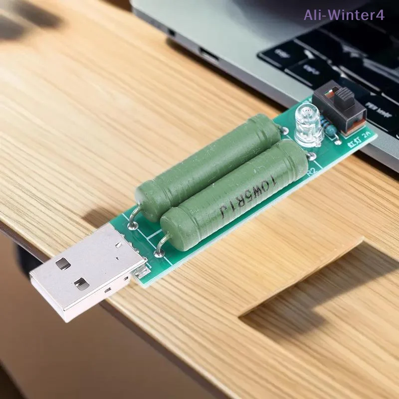 Bild 4: USB-Lasttester Mini-Powerbank Entladewiderstand mit Schalter 2A/1A Widerstandstester-Modul Digitales Strom-Spannungs-Messgerät