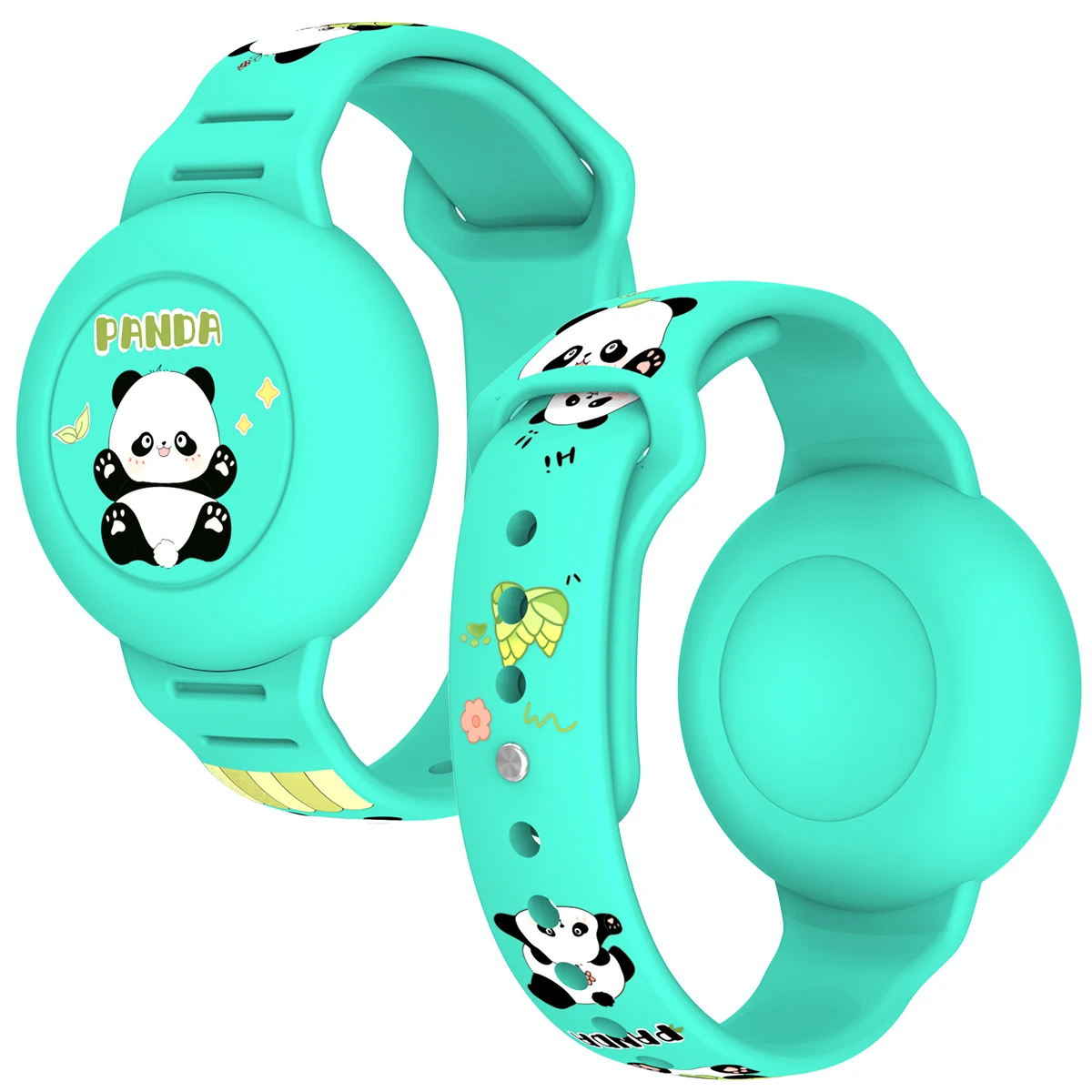 AirTag-Armband für Kinder, Wasserdichter Niedlicher Cartoon-AirTag-Halter für Kinder mit Vollständigem Schutzdesign und Verstecktem Silikon-Armband