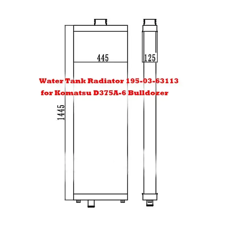 Water Tank Radiator 195-03-63113 for Komatsu D375A-6 Bulldozer