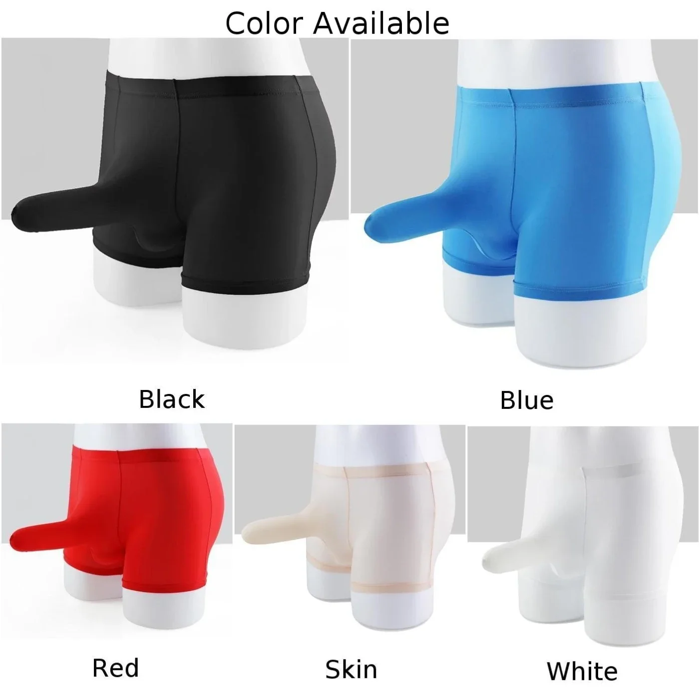 Men Trunks Ultrathin Ice Silk Underwear Briefs Shorts Panties Elephant Nose Bulge Pouch Underpants See Through Lingerie 