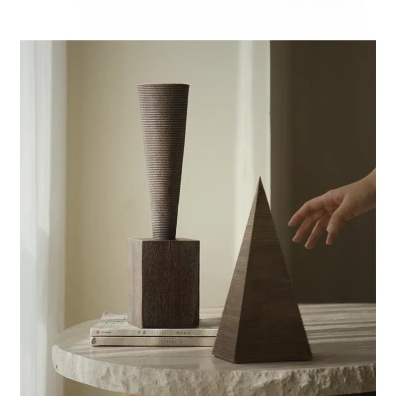 Pyramid ornament art thread shooting props home resin decoration