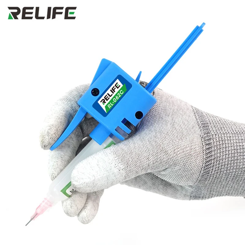 RELIFE RL-062C Manual Glue Gun Needle Booster Suitable For Mobile Phone Repair UV Solder Resistor Paste Screen Structure Sealant