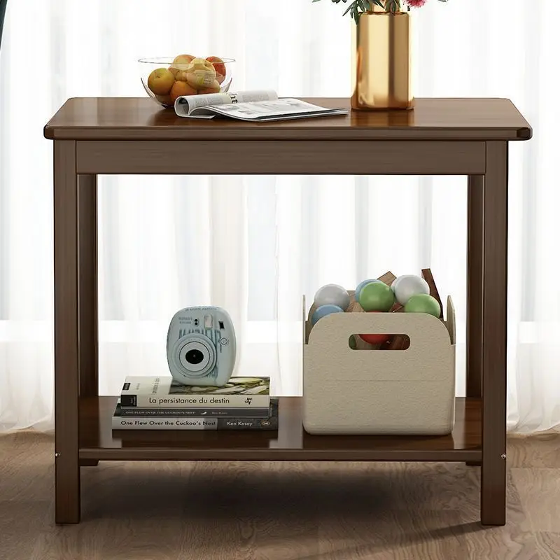 Simple small square side table small Double desk low table home rental house tea coffee TV table for living room