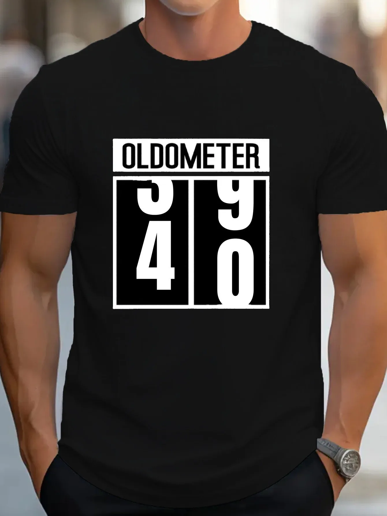 

Top Pick Men's Odometer 39 & 40 Print Casual Crew Neck T-Shirt