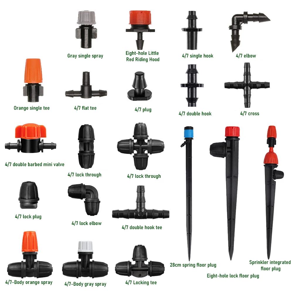 

30-pcs 4/7 Capillary Tube Special Purpose Connector Agricultural Sprinkler Watering Drip Irrigation Accessories for Home Gardens