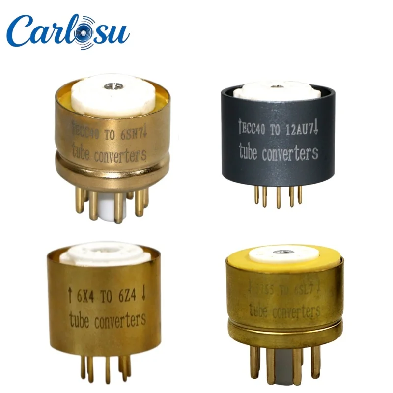 Audiophiler Röhrenadapter-Sockel, 6X4→6Z4/5755→6SL7/ECC40→6SN7/ECC40→12AU7 Konverter für HiFi-Vorverstärker Röhrenverstärker Restaurierung