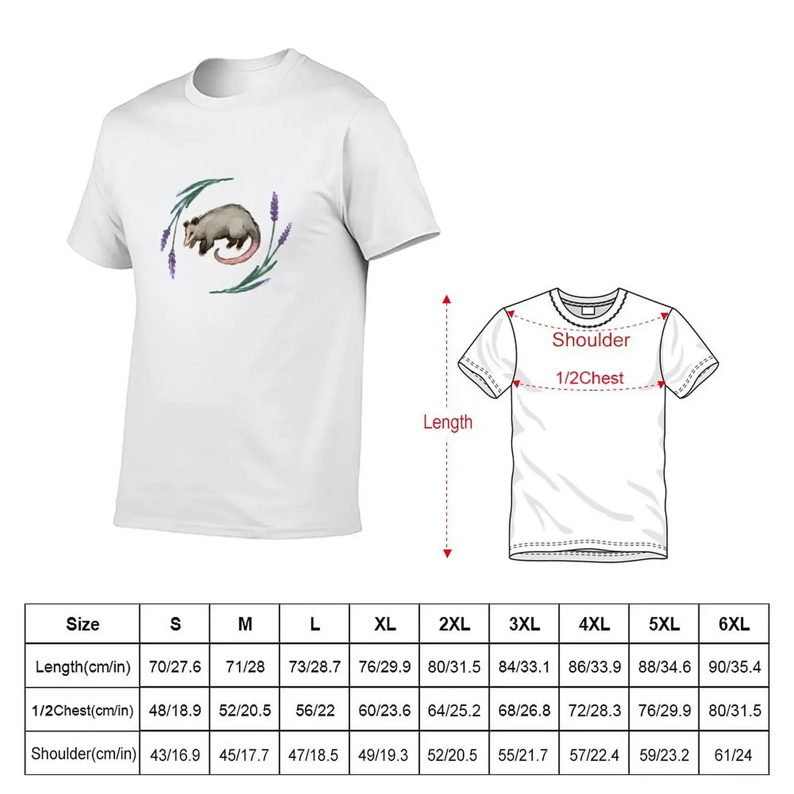 Lavender Opossum T-Shirt graphic t shirts baggy shirts custom shirt vintage mens champion