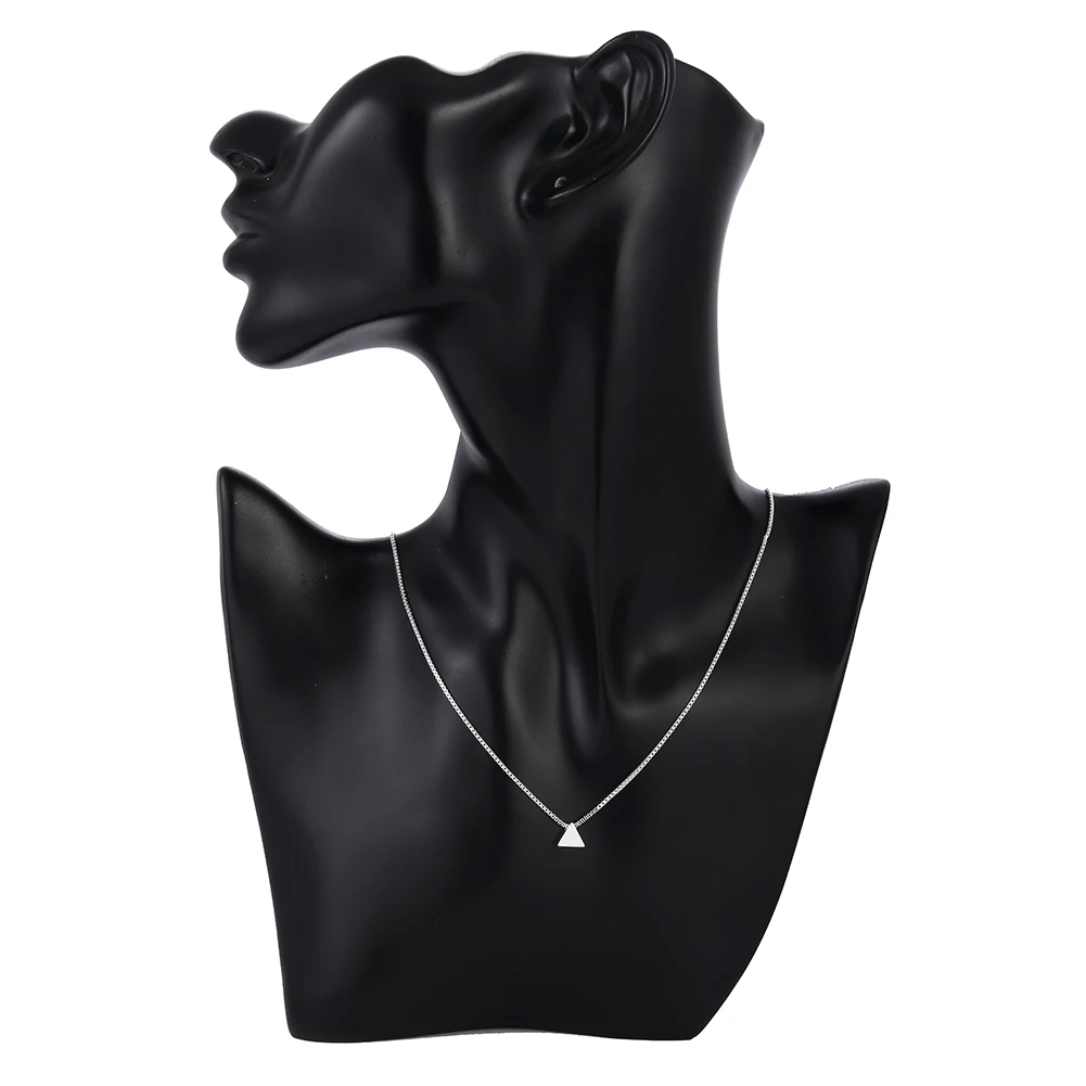 Trendy Small Triangle Necklace In 925 Sterling Silver High Quality Unisex Jewelry Gift Perfect Party And Versatile Everyday Wear