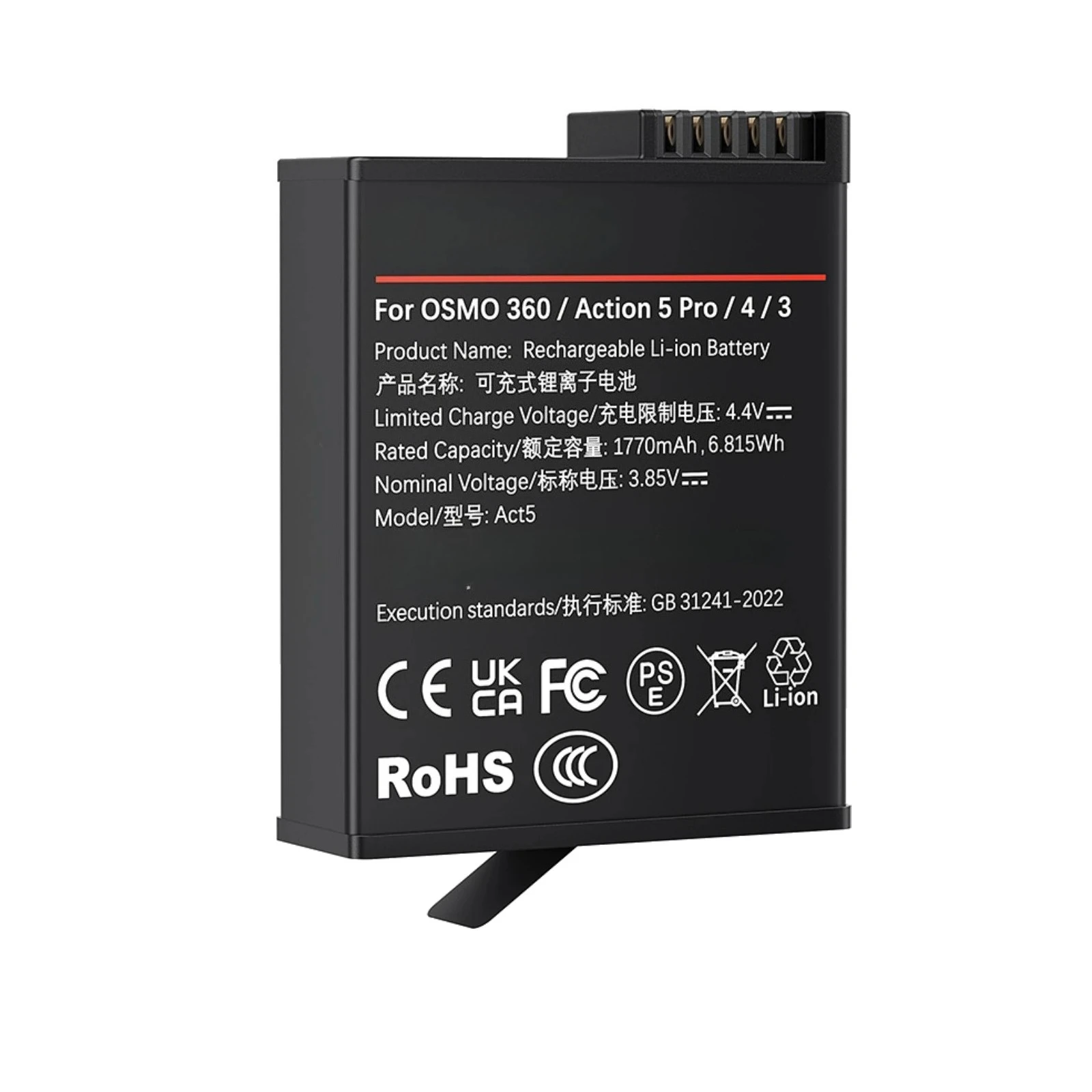 1770mAh High-Quality Digital Camera Battery For DJI OSMO360/Action 5Pro/4/3 Accessories & Parts In Stock