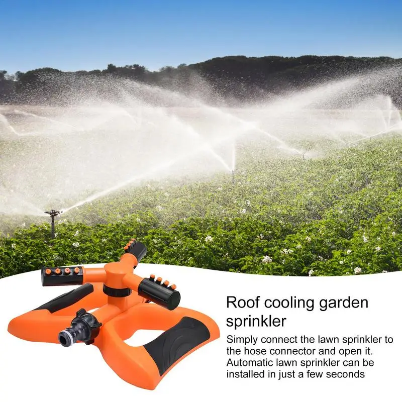 

Lawn Watering Sprinkler Automatic Rotating Water Spray Heavy Duty Sprinklers For Yard Rotating Lawn Sprinklers Multifunctional