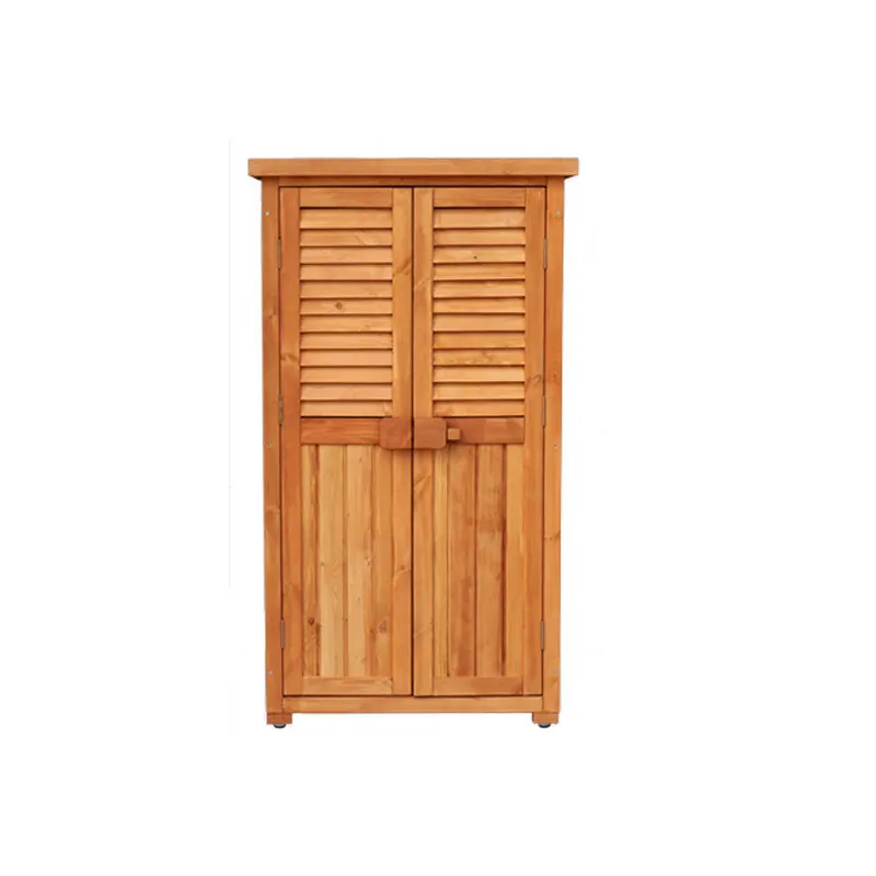 

Outdoor Solid Wood Locker Balcony Toolbox Locker Outdoor Garden Locker Patio Storage Vintage Pastoral