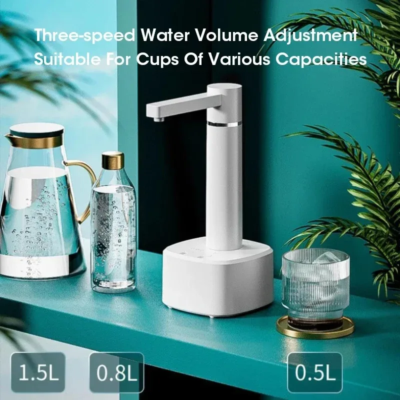 Adjustable Angle Foldable Dispenser USB Electric Pump for 3/5 Gallon Bottles Ideal for Home or Office