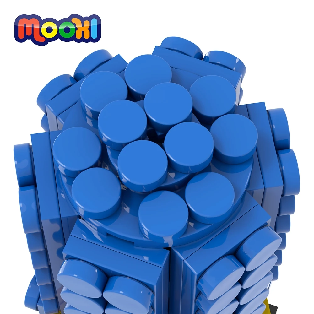 MOOXI Cartoon MOC Bricks 248Pcs Anime Movie BrickHeadzed Model Adults Figure Building Blocks Kids Toys For Children Gift MOC7372