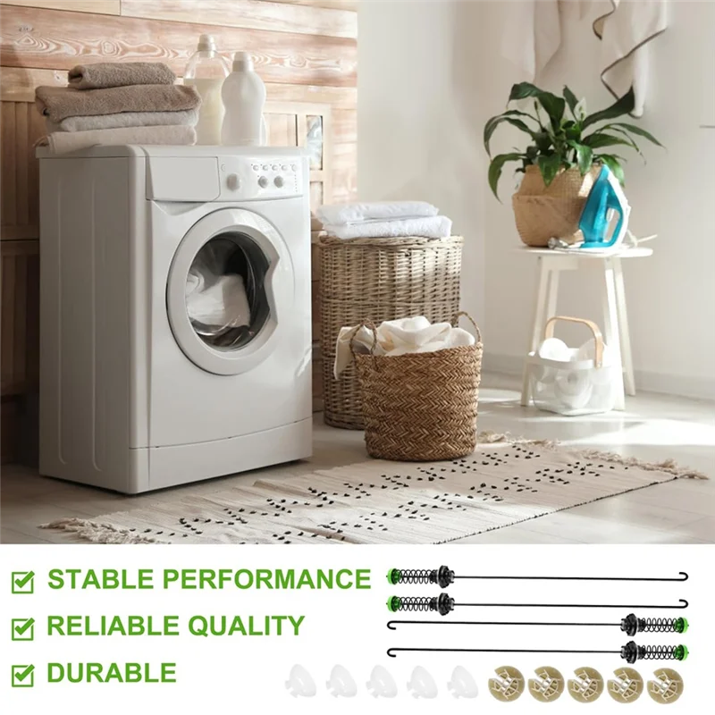 

W11130362 4Pcs Washer Suspension Rod Kit,For Washing Machines-Fit 11022352510, WTW5000DW2,MVWC565FW0, WTW5000DW0 Easy Install