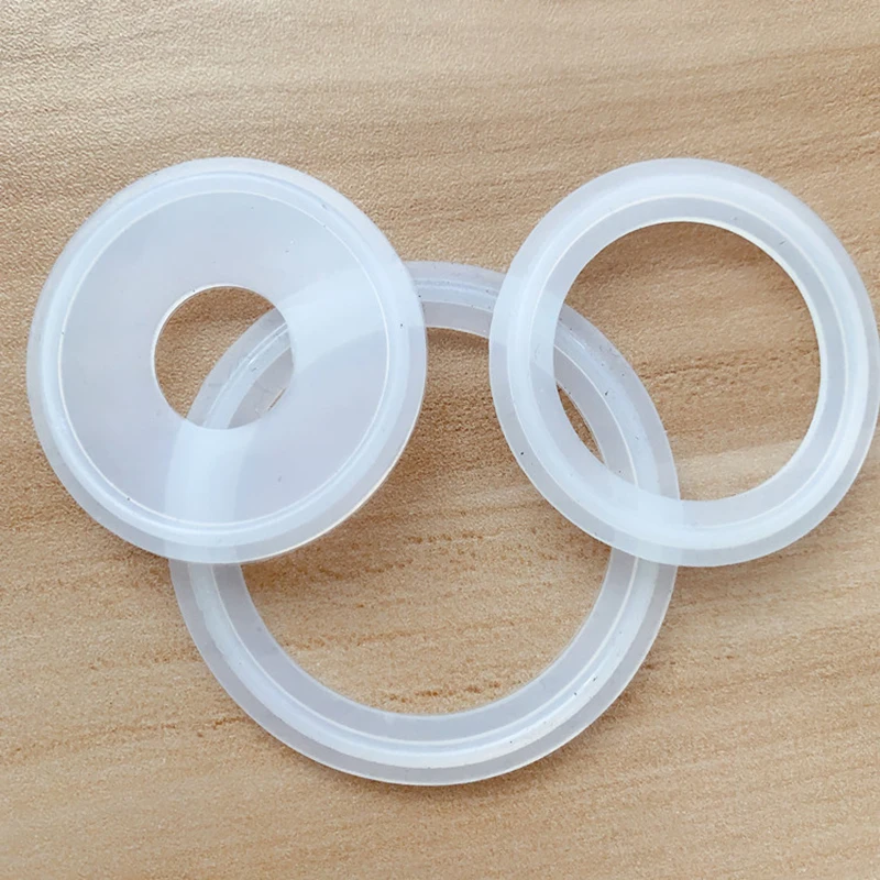 10Pcs Fit 19mm-Pipe O/D 50.5mm Sanitary Tri Clamp Ferrule Silicone Sealing Strip Gasket Ring Washer clamp ferrule silicone seali