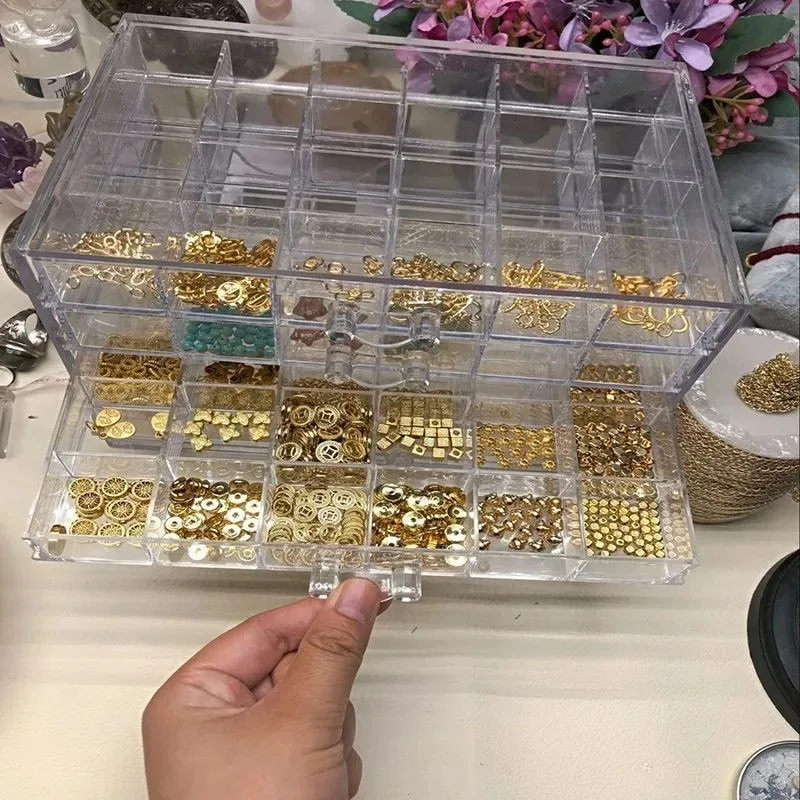 

Портативная коробка для хранения ювелирных изделий большой емкости, органайзер для ожерелья и сережек, бытовая косметичка, простая коробка из прозрачного пластикового материала