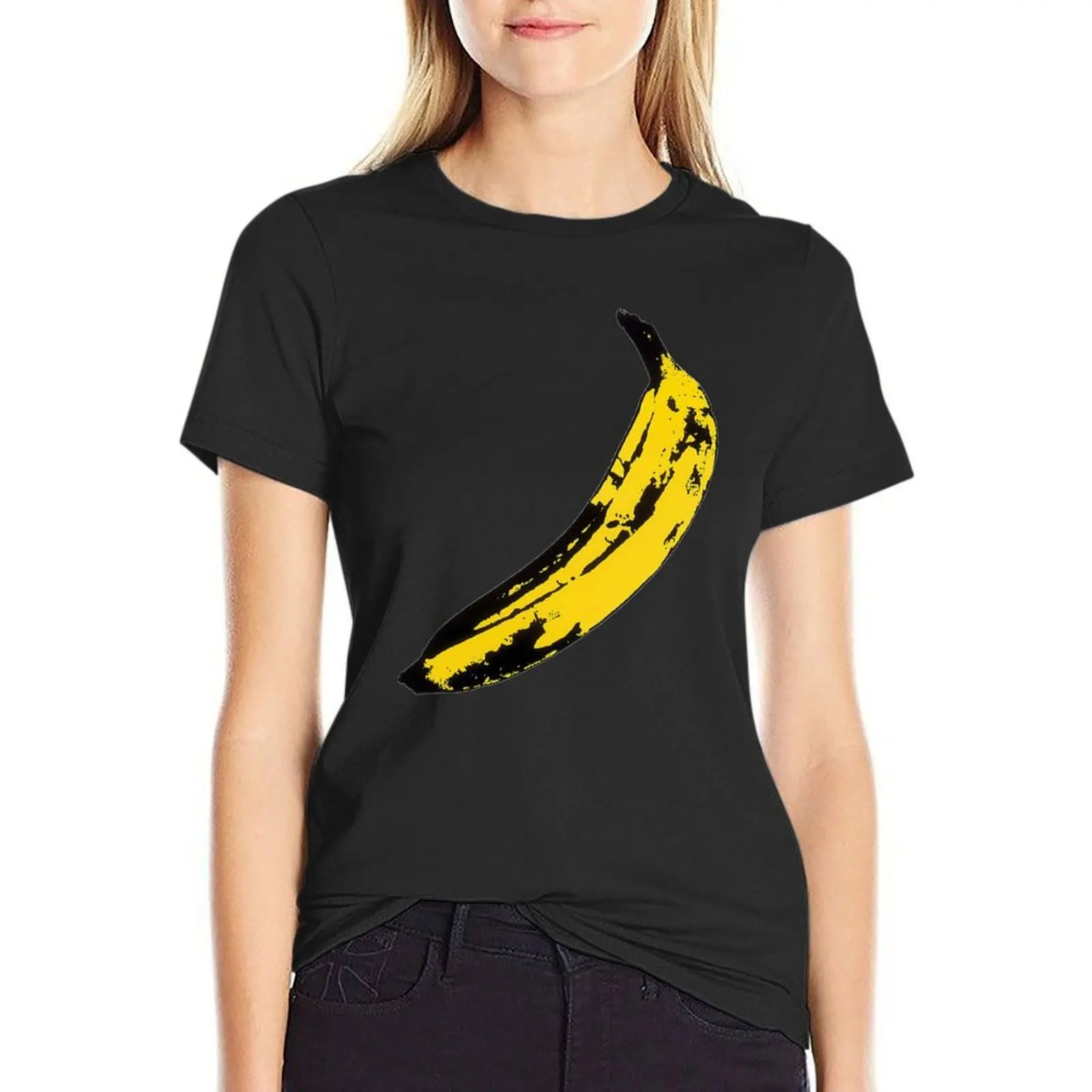 

Banana Painting Yellow Andy Warhol pop art vintage retro T-Shirt Aesthetic clothing tees t-shirt dress for Women plus size