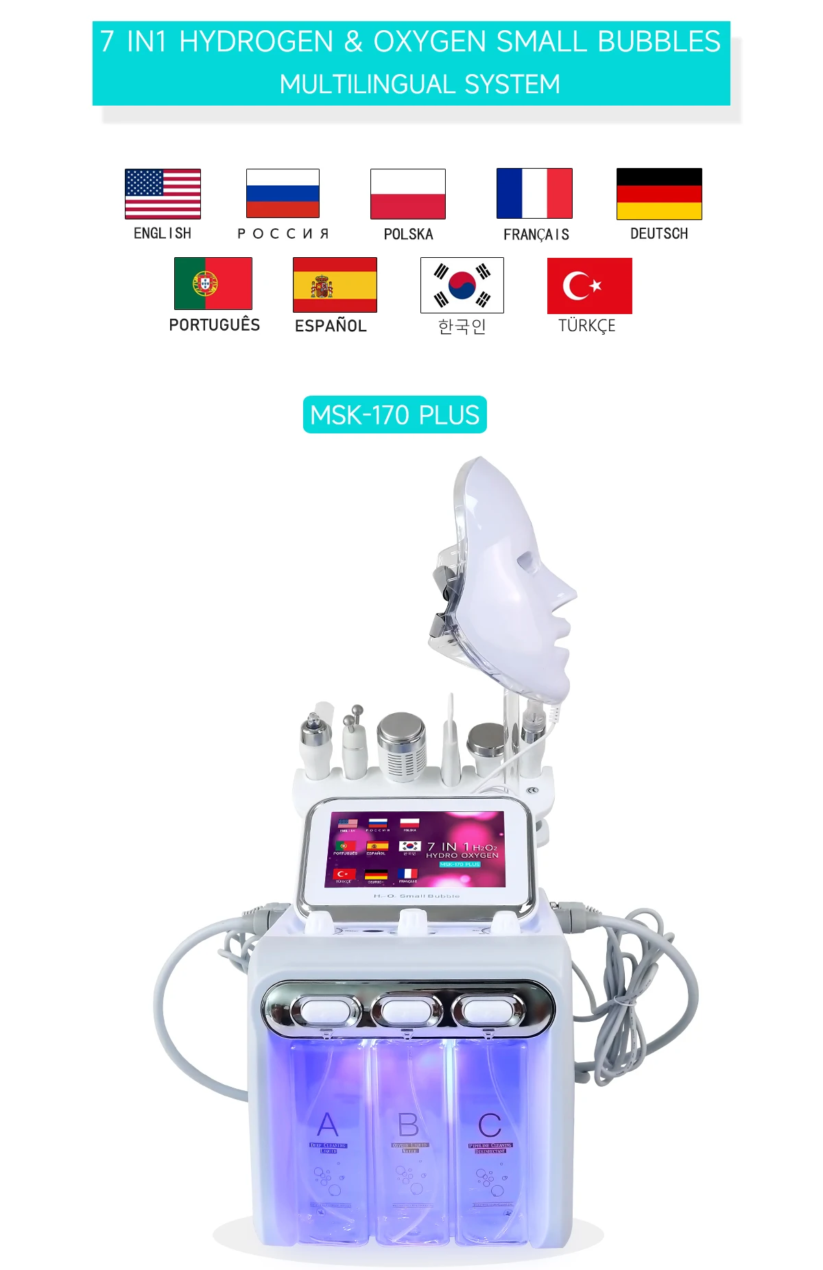 MEISIKANG 7 in 1 Water Dermabrasion Machine Aqua Peeling Facial Cleaning Hydro Beauty Instrument