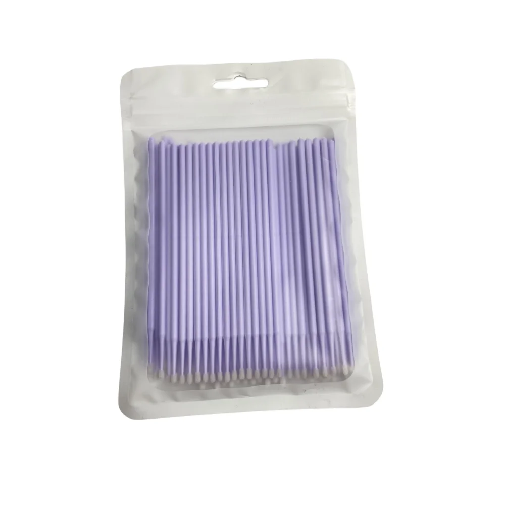 100 pezzi Micro pennelli tampone di cotone estensione ciglia usa e getta ciglia colla pennelli per la pulizia bastoncini applicatore strumenti per il trucco