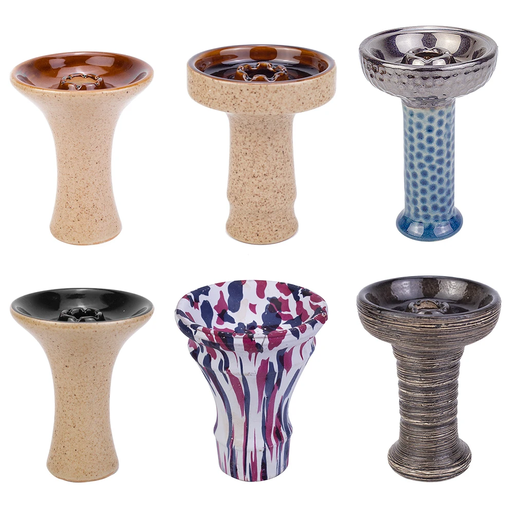 Ceramic Shisha Hookah Bowl Hot sell Charcoal Holder Shisha Chicha Cachimbas Narguile Tobacco Bowl Accessories Tool