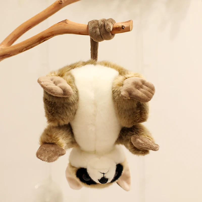 24cm Simulation Wild Long Tail Lemur Stuffed Plush Animal Fox Monkey Toy Simulated Plushie Like Real Kids Present