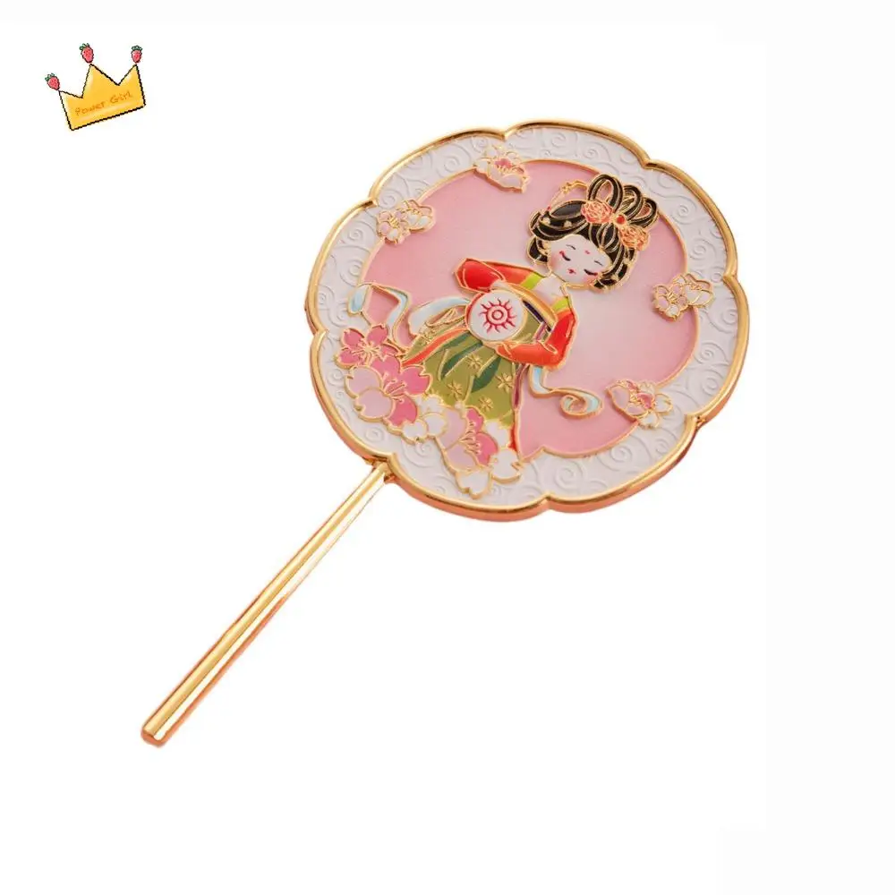 Vintage 3D-Blumen-Make-up-Spiegel, Schmetterling, strukturierter chinesischer Stil, Metall-Kosmetikspiegel, exquisiter Handspiegel für Reisen