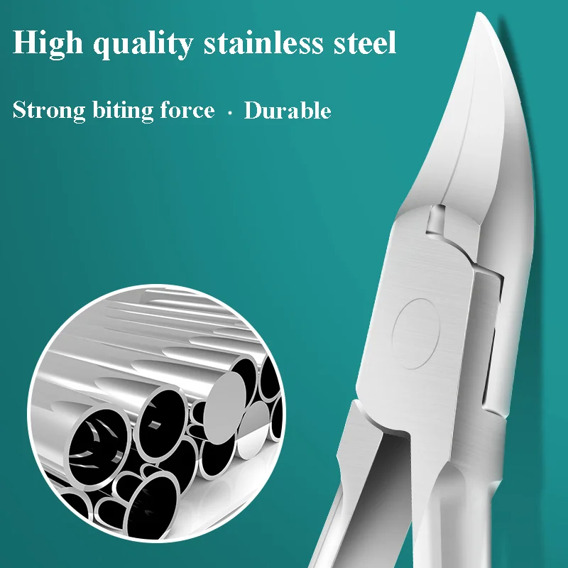 Professioneller Nagelknipser, Schneider für eingewachsene Zehennägel, dicke Nägel, abgestorbene Haut, Schmutzentferner, super scharfes Maniküre-Werkzeug mit gebogener Klinge