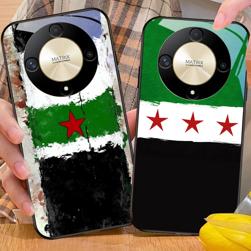 

New Five-star Logo For Honor Magic 6 50 70 90 Lite X7b 200 Pro Nova 10 Nova 5T X6 P30 Pura 70 Ultra Tempered Glass Phone Case