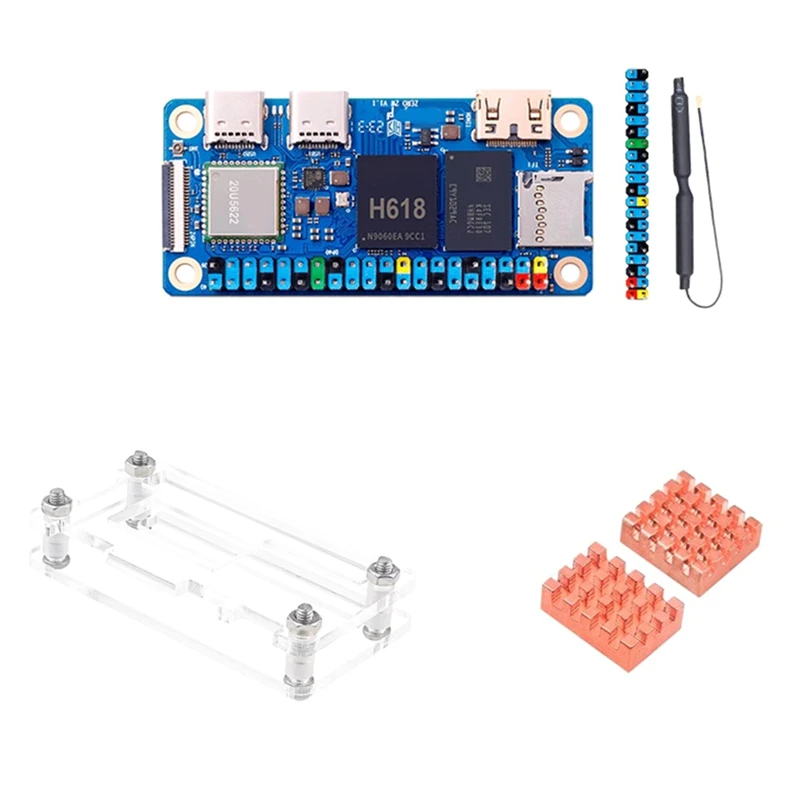 Für Orange Pi Zero 2W RAM H618 Quad-Core Cortex-A53 Für Mini PC Wifi5 + BT5.0 BLE Optionales Gehäuse