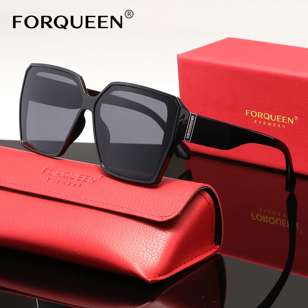 

FORQUEEN винтажные пляжные солнцезащитные очки для отдыха с защитой UV400, очки в толстой оправе для женщин, очки для отдыха