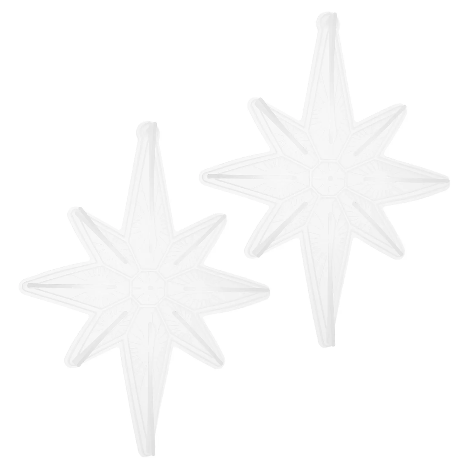 2Pcs Octagonal Star Molds Star Shaped Silicone Mold DIY Christmas Tree Ornament Casting Mold Resin DIY Epoxy Resin Molds