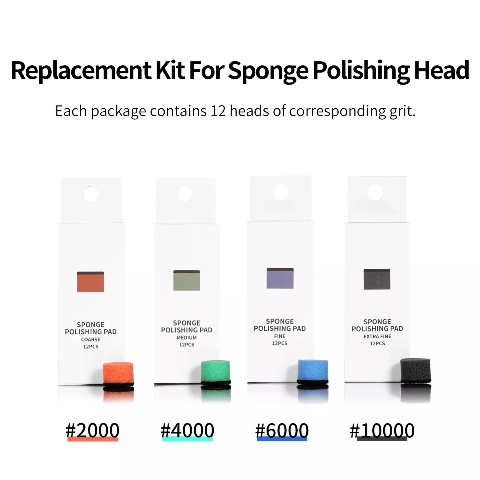 DSPIAE #2000~#10000 Sponge Polishing Tool Set For Model Polishing