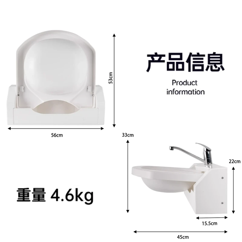 Bassin d'eau pliant RV, lavabo mural pour lit de voiture, petit espace