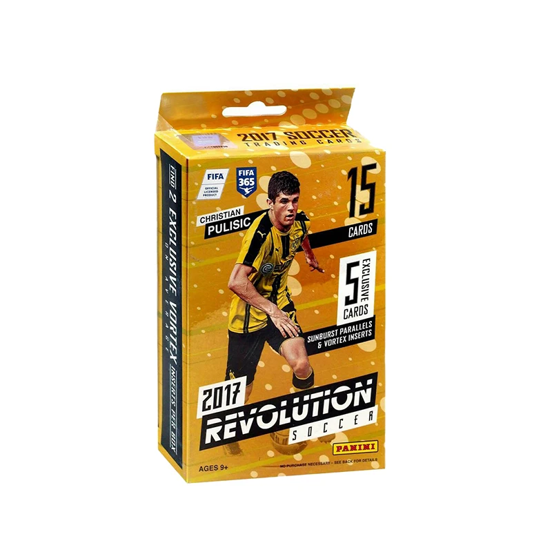 صندوق بانيني 2017 ريفوليوشن المختوم لكرة القدم مع Pulisic Rookie RC - بطاقة مجموعة إصدار شماعات نادرة