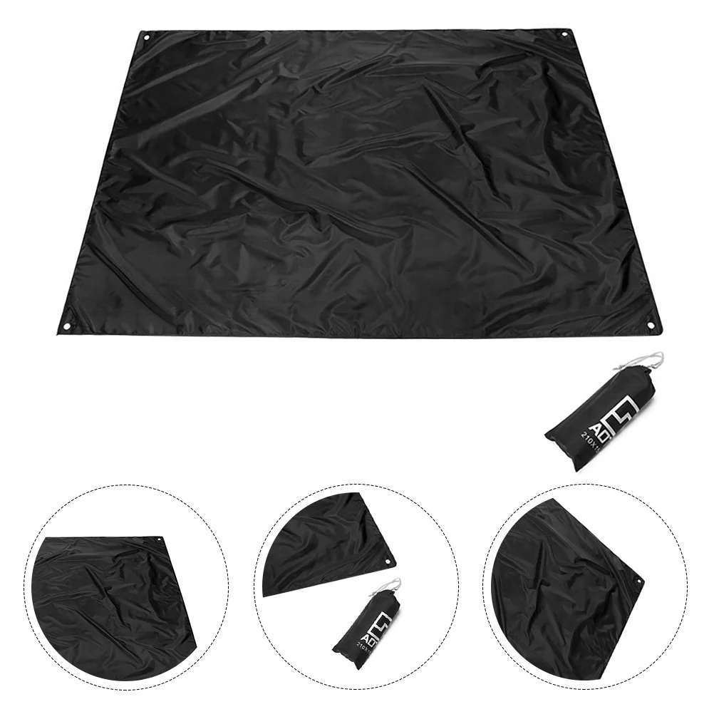 

Camping Tent Carpet Mat Outdoor Floor Pad Waterproof Sunshade Hiking Black Mutifunctional